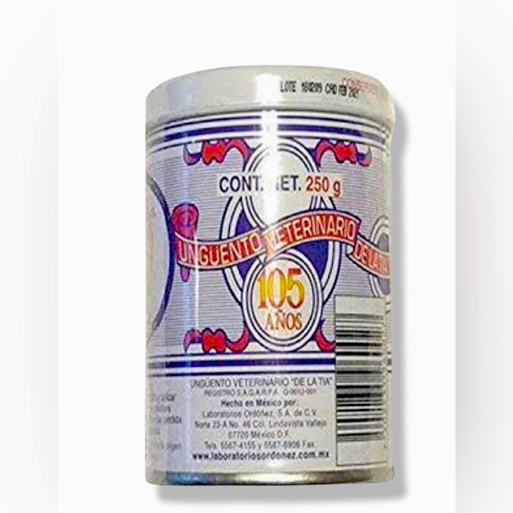 Unguento Veterinario de la Tía, De la Tia ointment 250 grams/ 8.81 oz LARGE SIZE